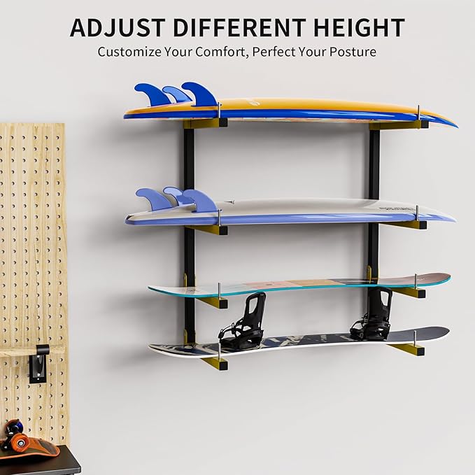 Lumber Storage Rack, Upgrade Cantilever Folding Lumber Rack Wall Mount, Metal 8 Level 32 Inch Plywood Scrap Wood Storage Rack