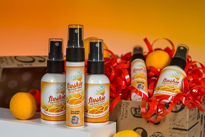 Flushie Pre-Toilet Sprays for Poop Travel Size Toiletries Bathroom Spray for Poop Spray for Toilet Deodorizer Traveling Essentials Poop deodorizer Poop Odor eliminator