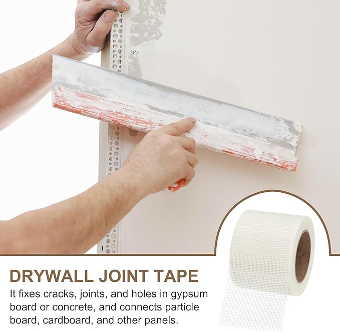 PATIKIL Drywall Repair Mesh Tape, 4 inch x 82 ft Fiberglass Repair Patch Self-Adhesive Dry Wall Joint Tape 12 Mesh Wall Hole Crack and Seam Patch, White