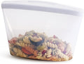 Stasher Premium Silicone Reusable Food Storage Bowl, 4-Cup, Clear, Microwave, Sous Vide, Dishwasher, Oven and Freezer Safe, Travel Container, BPA Free, Leak-free, Eco-friendly