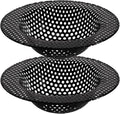 2 Pcs Black Stainless Steel Mesh Sink Drain Strainer, 4.45" Top/2.95" Kitchen Filter Trap Basket,Large Food Catch for Bathroom Bathtub Wash basin Floor drain balcony RV Drain Hole Electroplated Coatin