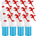 Eccliy 12 Pcs 16 Oz Plastic Spray Bottle, Adjustable Empty Reusable Sprayer for Cleaning, Planting, Water, Bathroom and Kitchen, BBQ, Commercial and Residential(Red,Measurements)
