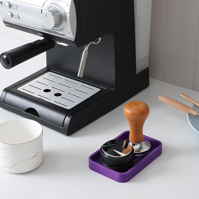 Silicone Kitchen Sink Organizer Tray for Multiple Usage,Easy Clean Sponges Holder for Kitchen Bathroom Counter or Sink,Dish Soap Dispenser,Scrubber,Bottle,Cup Purple 4.9”x 3.2”