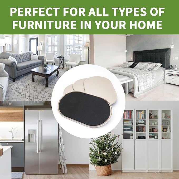 Furniture Sliders for Carpet 4 PCS - 9 1/2 inch Furniture Moving Slider Chair Legs Floors Protectors– Move Your Furniture Easy & Safely (for Carpet)