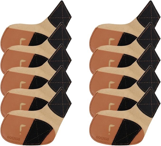 I Golf Iron Headcovers 10pcs PU Fit Both Right-Handed Clubs Golf Club Protector for Titleist Callaway Ping Taylormade Fit More Brands Golf Iron.