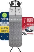 Bartnelli Heavy Duty Ironing Board 48x15 | Designed & Made in Europe with Patent Technology, Turbo & Park Zone