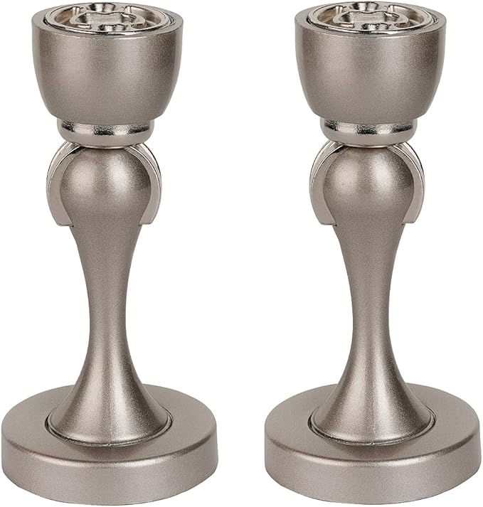 Magnetic Door Stop, Stainless Steel, Magnetic Door Catch, Door Holder, Door Stops, Wall Mounted, Floor Mounted, Door Banging Prevention (Large x 2pack, Satin Nickel)