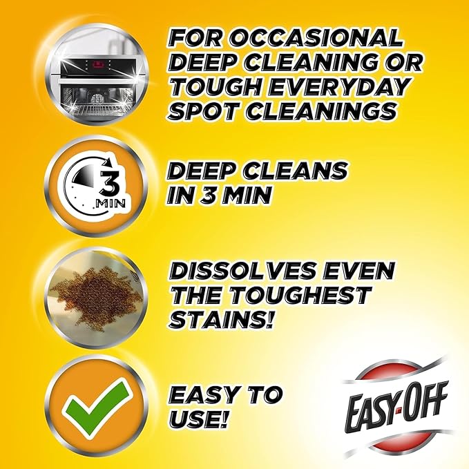 Easy Off Heavy Duty Oven Cleaner Spray, 24oz, Removes Grease (Pack of 6)