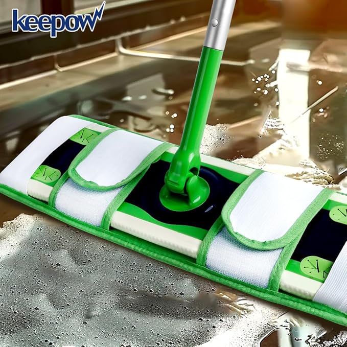KEEPOW XL Dry Sweeping Cloths for Swiffer XL, Dry Refills for Swiffer XL Mop, Reusable Microfiber Mop Pads for Hardwood Floor, 2 Pack