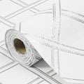 Drawer and Shelf Liner for Kitchen Cabinets Non-Adhesive, Non-Slip Cabinet Liner Shelf Paper Strong Grip Waterproof Easy to Clean for Kitchen Shelves Cupboard,Silver Geometric,12IN X 10FT