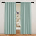RYB HOME Coastal Blackout Curtains for Bedroom - Thermal Insulated Curtains and Drapes Privacy Shades for Living Room Dining Closet, W42 x L80 inch, 2 Panels, Aqua