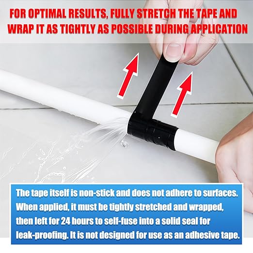 Self Fusing Silicone Tape 1 in x 15 Ft Waterproof Flexible Self Amalgamating Tape for Hose Repair Sealing Pipes Plumbing Water Emergency Pipeline Repair and Electrical Cable Winding