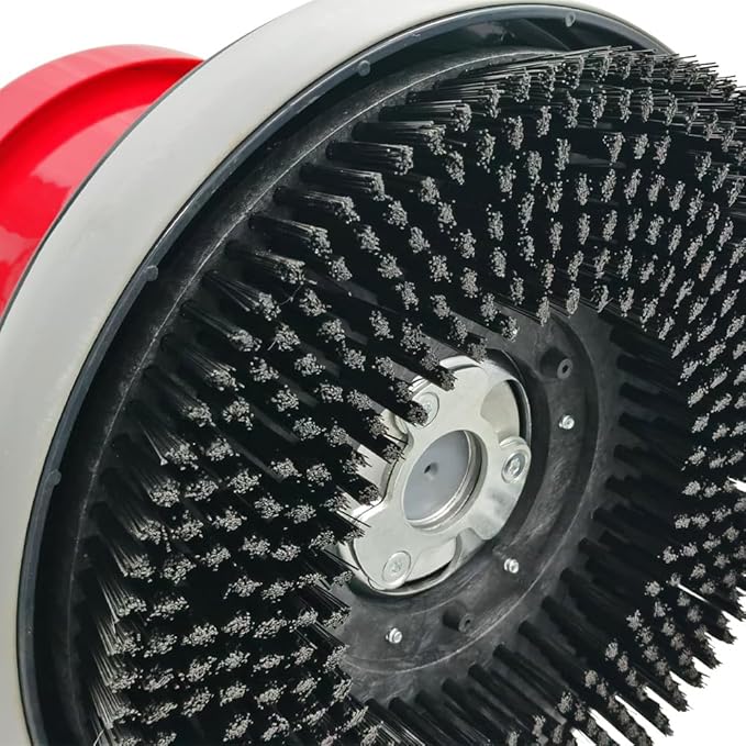 1100W Red Floor Polisher Commercial Floor Cleaner Polishing Machine Carpet Buffer Scrubber with 3gal Water Tank and 17" Base 154Rpm AC110V