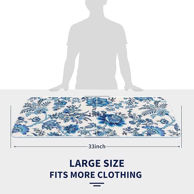 Ironing Mat Iron Anywhere Portable Ironing Pad with 3mm Padding for Steam Pressing on Tabletop or Bed - Heat Resistant, Portable, Quilting & Travel Blanket Ironing Board Alternative Cover