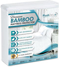 PlushDeluxe Premium Bamboo Mattress Protector – Twin XL Size, Waterproof, & Ultra Soft Breathable Noiseless Washable Bed Mattress Cover for Comfort & Protection - White