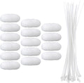 eBoot 15 Pieces Lint Traps Lint Snare Washing Machine Mesh Washer Laundry Hose Filter with 15 Pieces Cable Ties