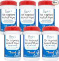 The Pharma-C Company -70% Isopropyl Alcohol Wipes [6 pack - 40ct Canisters] - Bulk IPA First Aid Antiseptic Wound Cleaner with Moisture Lock Lid. For minor cuts, scrapes, and burns.