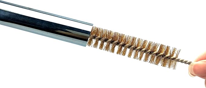Pipe Cleaning Brush Set with Brass Bristles, 9 Piece Variety Pack for Auto Parts, Bottles,Tubes, Etc.