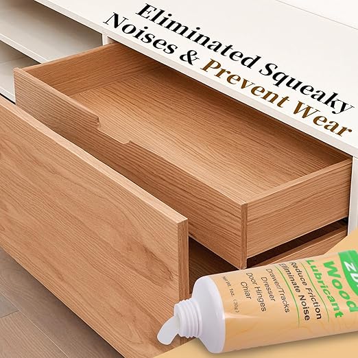 Wood Drawer Wax Lubricant Paste Door-Ease Lubricant Wear-Resistant Eliminate Sticking Noise Loosen Drawer Slide Grease for Wood Furniture, Window Track, Sliding Glass Doors, Hinges, 1 oz 1-Pack