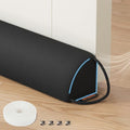 MAGZO Door Draft Stopper 36 Inches, Weighted Triangular Door Snake for Winter Noise Blocker with Hook Loops,Black