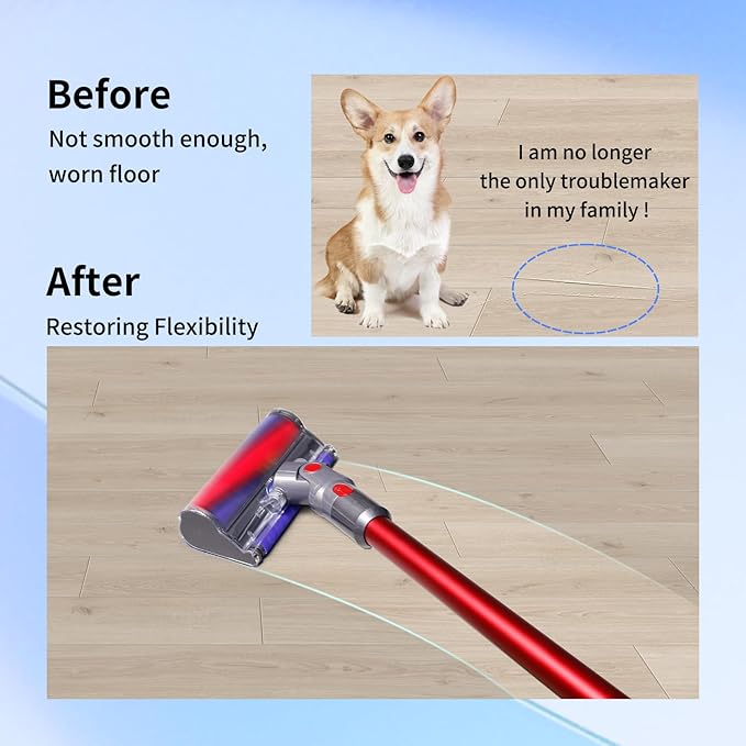 9 Pcs Soft Plush Strips Vacuum Replacement Kit Compatible with Dyson V6,V7,V8,V10,V11 Soft Roller Cleaner Head,Vacuum Attachment Replacement Parts for Home Cleaning