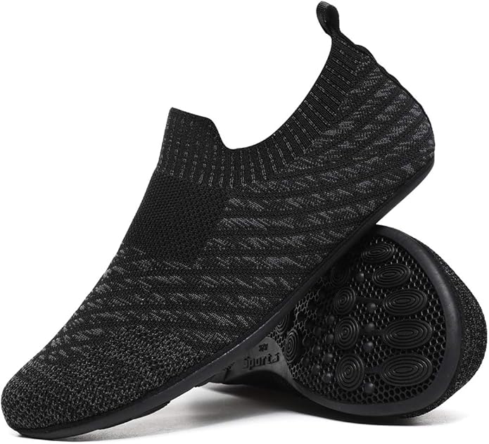QZKDM Lightweight Slip on Grip Indoor House Slippers Barefoot Non Slip Home Exercise Yoga Shoes for Men Women