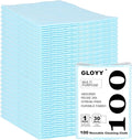 100 Count Disposable Cleaning Towels and Dish Cloths,Super Absorbent Dishcloths,Multi-Surface Cleaning Wipes for Kitchen Dishes, Windows, Bathroom (Blue)