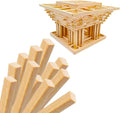 1/2 x 12 Inch 50 PCS Square Dowel Rods Wood Sticks Wooden Dowel Rods Unfinished Bamboo Sticks - for Crafts,Home Decor, Model Making and DIYers
