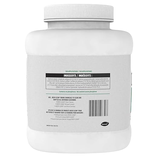 Diversey Glass Cleaner, Unscented, Powder, 4 Lb. Container