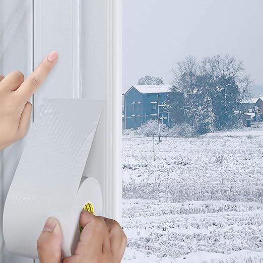 Cloth Duct Window Seal Strip Tape for Winter, 1.89in x 33FT, Weather Stripping Sealing Insulation Tape for Windows and Door, Easy Tear Sealer Draft Blocker