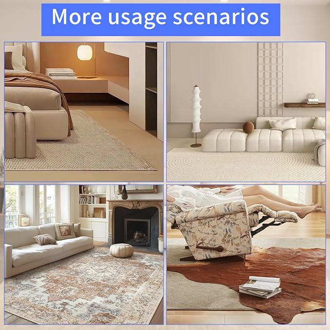 Felt Rug Pad, 4x6 Ft Extra Large Area Cushioned Carpet Liner, Thick Felt Pads for All Floors, Keep Rug in Place Soft and Safe