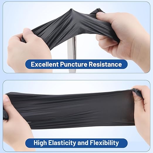 JMU Medical Nitrile Exam Gloves XL, 2000 Count, 3.5Mil Disposable Black Nitrile Gloves Latex Free Powder Free