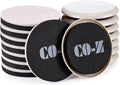CO-Z Felt Furniture Sliders - 16 Pack with 8 Plastic & 8 Felt Sliders, 3 1/2" Reusable Furniture Sliders for Carpet Hardwood Floors, Heavy-Duty Furniture Gliders Movers, Moving Pads for Hard Surfaces