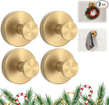 Suction Cup Hooks for Wreaths on Glass, 2025 New No Drill Suction Cup Hooks (4PCS-Gold)