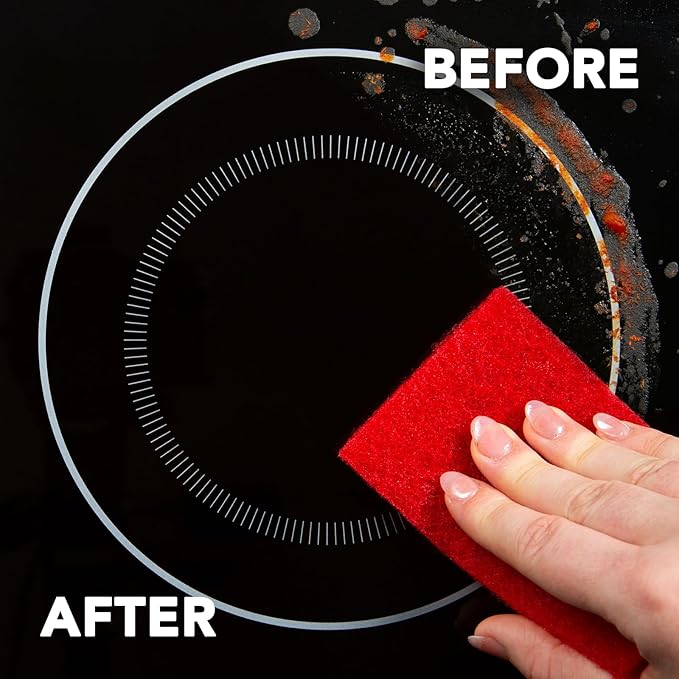 Weiman Ceramic and Glass Cooktop Cleaner - Heavy Duty Cleaner and Polish (10 Ounce Bottle and 3 Scrubbing Pads)