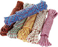 10M Heavy Duty Laundry Drying Clothesline Rope Portable Travel Nylon Cord Sturdy Clothes Line for Outdoor,Camping,Indoor,Crafting,Art Projects,Random Color Pack 2