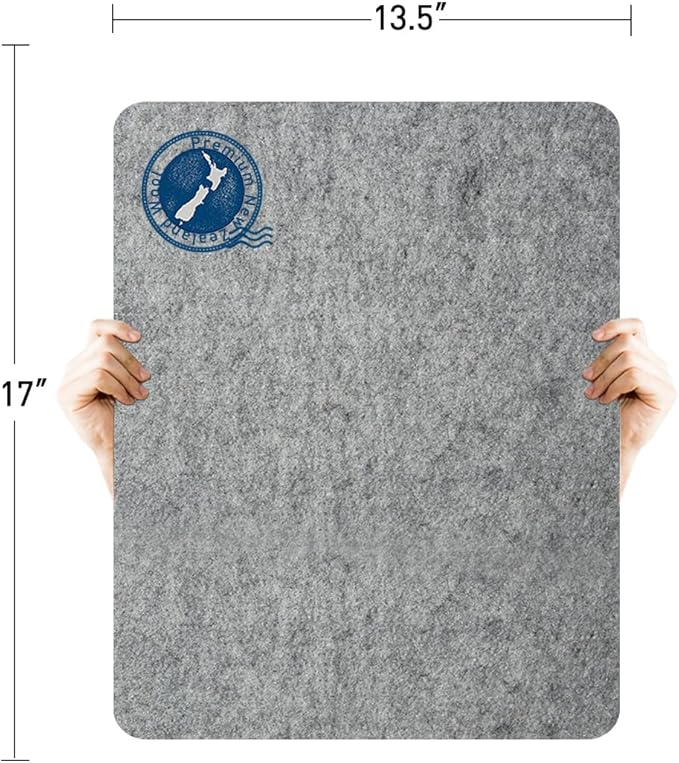 ZOMONETI 17" x 13.5" Wool Pressing Mat 100% New Zealand Felted Wool Ironing Mat Pad Blanket for Quilter, Sewing, Quilting Supplies and Notions