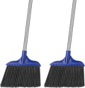 Kefanta 2 Pack Heavy Duty Broom Indoor/Outdoor Commercial Brooms Angle Broom 53 inches for Courtyard Garage Restaurant Lobby Patio Shop Home Kitchen Office Floor
