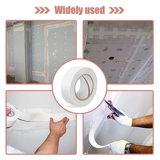 Drywall Paper Tape, 2” x 250 ft Ultra-Thin Fiber Paper Drywall Joint Tape for Seam Patch for Wall Sheetrock Ceiling Crack, White