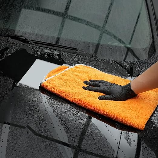 Car Microfiber Towel, Professional Grade Premium Microfiber Towel, 1 Pack Highly Absorbent, Scratch Free Large Car Microfiber Towel for Car Washing, Drying & Auto Detailing, 23.8 x 30.9 inch, Orange