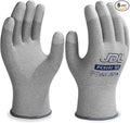 JDL ESD Work Gloves, Anti-Static Gloves for PC Building, 6 pairs, Computer Installation & Repair, High Resistance Carbon Fiber Gloves, Medium