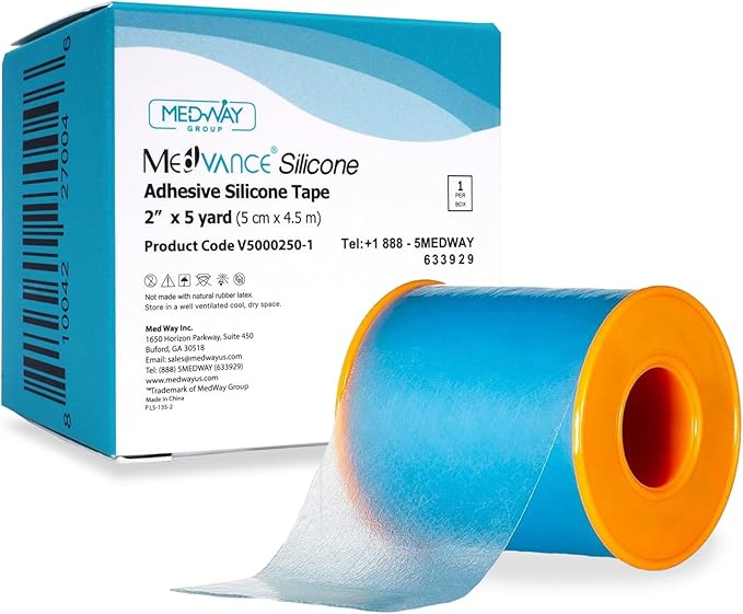 MedVance Silicone Tape 2" Wide Soft with Perforation and Cuttable (1 Pack, 5 Yards)