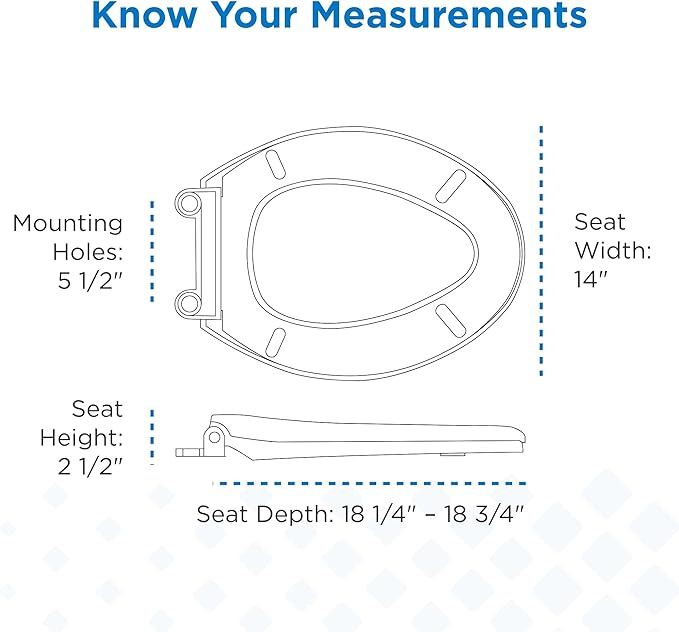 Gerber Universal Elongated Toilet Seat with Cover, Soft Close, Top Mount, Easy Install, Heavy-Duty Plastic, Adjustable Fit for Standard Elongated Toilets, Fade-Resistant, White G0099849