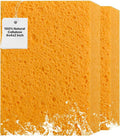 2 PCS Large Natural Cellulose Sponges 6x4x2 Inch - Super Absorbent and Biodegradable, Perfect for Home & Kitchen Cleaning, Boat Bail, Car Washing