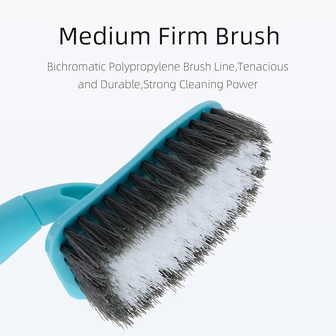 2-Pack Scrub Brush for Cleaning with Long Handle, Medium Firm Brush Bathroom Cleaning Supplies and Bathtub Cleaner and Shower Cleaning, Multi-Scene Use for Kitchen or Carpet