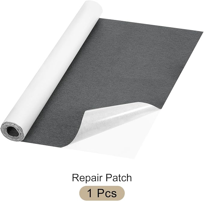 Repair Patches Repair Tape Self-Adhesive DIY Repair Patch Linen Gear Patch for Sofa, Furniture, Chair, Clothing,Tents,17x79 Inch,Deep Grey