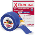 X-Treme Tape MOCAP Heavy Duty Electrical Tape, Self-Fusing Silicone Rubber, Waterproof & Insulating Flexible Tape, Electrical for Hose, Automotive, Outdoor & Repairs - 1" x 10ft Roll - Blue