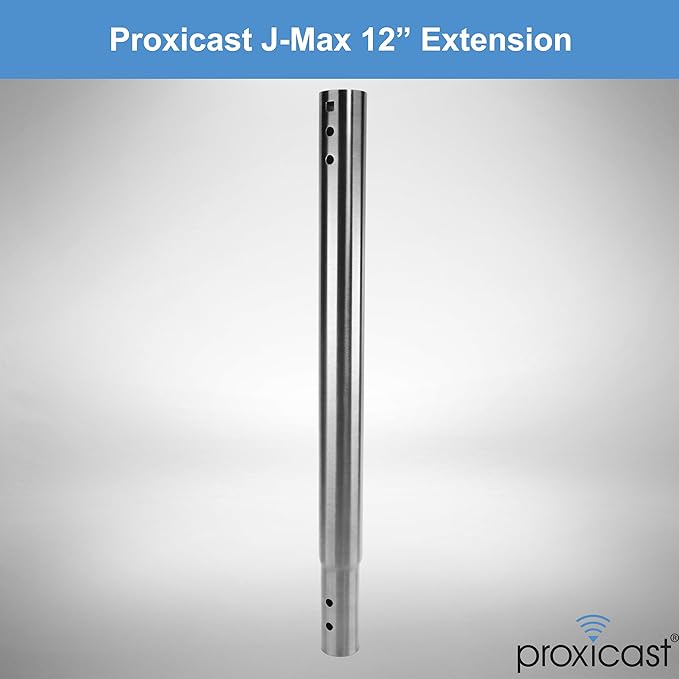 12 inch Stainless Steel Extension Pole for Proxicast J-Max Antenna Mounts (ANT-800-X12)