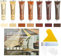 Wood Repair Kit, 13Pcs Wood Fillers, Furniture Repair Kit Scratch Cover for Wood Cracks, Stains, Discoloration for Furniture, Table, Door, Cabinet, Floor Wood Touch Up Wood Stain Paint, Dark Walnut