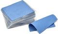 SEVENWELL 50pcs Jewelry Cleaning Cloth Dark Blue Polishing Cloth for Sterling Silver Gold Platinum Small Silver Polish8x8cm